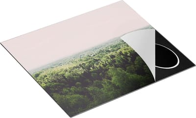 Chefcare Inductie Beschermer Eindeloze Bos met Groene Bomen - 60x50 cm - Afdekplaat Inductie - Kookplaat Beschermer - Inductie Mat
