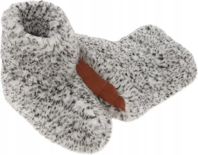 Wollen Sloffen - Winter Pantoffels 100% ECHT Lamswol en Leer - MAAT 46 - Leren Zooltjes - Handgemaakte Slofjes - Kleur Grijs Gemêleerd
