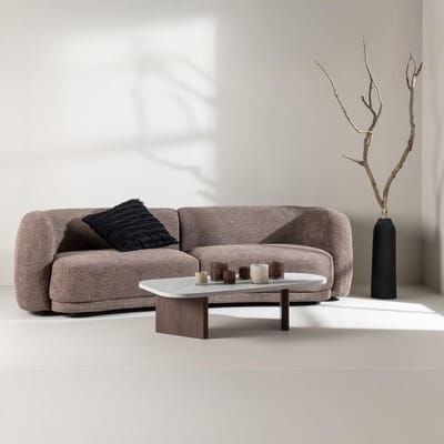 Fjôrd 3-zitsbank Cielo Organisch Bruin Bouclé