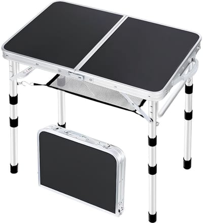 SP® Campingtafel - 31.75 kg Laadcapaciteit - Klaptafel - Campingtafel Inklapbaar - Zwart - 25cm x 40cm x 60cm