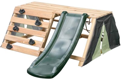 Houten speeltoestel SwingKing Charlie groene 1.2m glijbaan