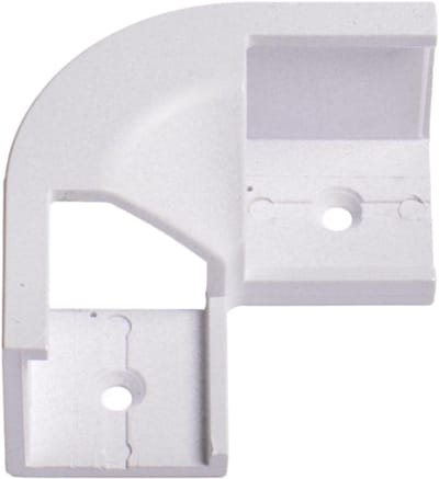 AFTERTECH Hoekkoppeling voor aluminium profielen met 90° gebogen verbindingsstuk van kunststof (voor profielen 1919F - grijs - M4K2)