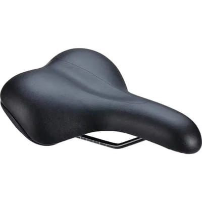 BBB Cycling BaseShape Relaxed Fietszadel Heren en Dames - Waterdicht E-bike of Stadsfiets Zadel - Fietshouding Relaxed 75° - 255 x 190mm - Zwart – BSD-56