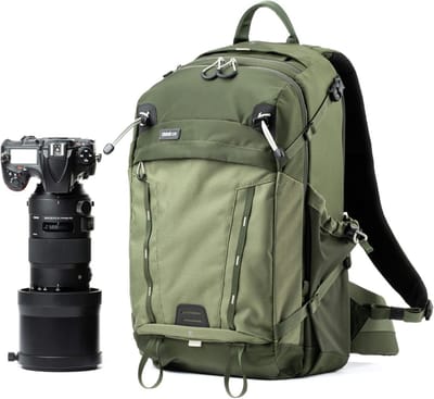 Digitale SLR cameratas rugzak 26L achtertoegang voor fotografiemateriaal groen
