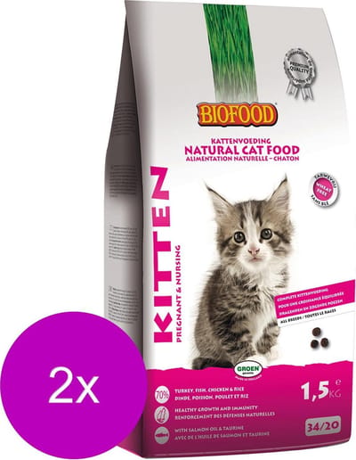 Bf Ncf Kitten Pregnant&Nursing - Kattenvoer - 2 x Kalkoen Vis Kip 1.5 kg