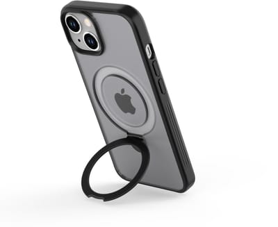 Musthavz Magloop Hoesje Geschikt voor iPhone 15 Hoesje Siliconen - Musthavz Backcover met Magloop MagSafe - zwart/black
