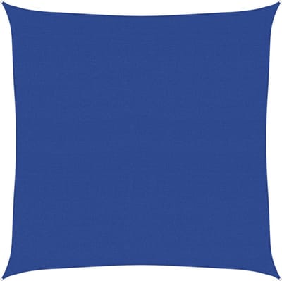 vidaXL - Zonnezeil - 160 - g/m² - vierkant - 5x5 - m - HDPE - blauw