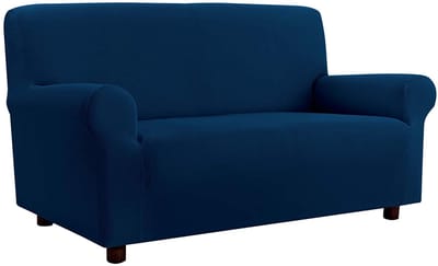 Dailygoody - Bielastische bankovertrekken - Geschikt voor 3-zitsbanken - Donkerblauw - Polyester - Bescherming voor je bank - Eenvoudig te reinigen