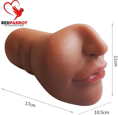Masturbator | Erg luxe uitvoering | Kunst mond | Voelt als echte huid | Uitwasbaar | Seks | Sex mond | Oraal | Kunst gezicht | Pijpen