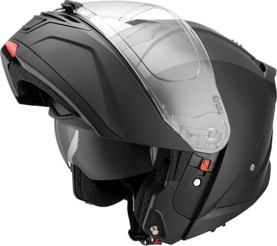 BEON B711 Motorhelm - XS - Systeemhelm met Zonnevizier - Verstelbare integraalhelm - Jethelm - Mat Zwart