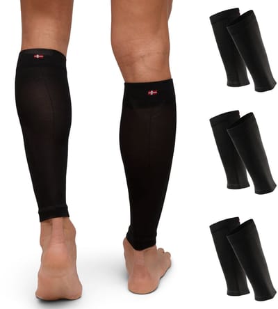 DANISH ENDURANCE Kuitcompressiesleeve 21-26 mmHg - Hardlopen & Herstel - Unisex - 3 Paar - Maat XL