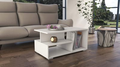 Moderne rechthoekige salontafel met opbergruimte - 90 x 51 x 43 cm