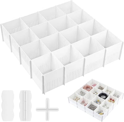 Ladeverdelers - Lade-organizers Scheidingswanden - Lades Ordenen - Op Maat Te Snijden - 32 x 11 cm - Wit