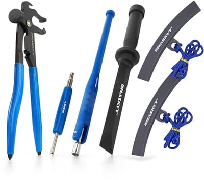 Bandenmontage Gereedschapsset - 6-delig - Inclusief Ventieldraaier, Ventieltrekker, Schraper en Velgrandbescherming