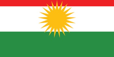 Vlag Koerdistan 50x75cm