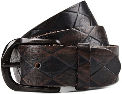 b.belt Riem Ledergürtel W90 Grau Taupe - Anthrazit Grau Bruine Veelkleurig