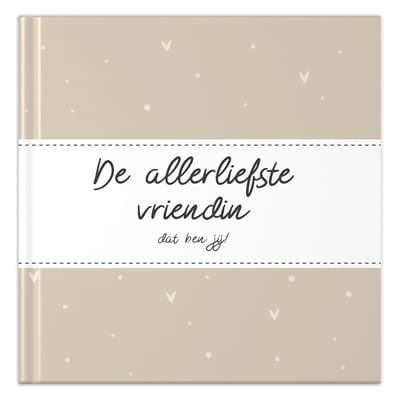 Fyllbooks - Invulboek Allerliefste Vriendin - Cadeau voor Vriendin - Vriendenboekje - Incl. Quotes en 6 Fotopagina's - 30 Pagina's