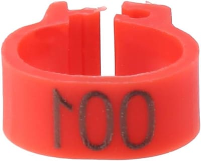 100 Stuks Genummerde Plastic Vogelbanden voor Duiven - 8MM Legringen met Clip en Ties