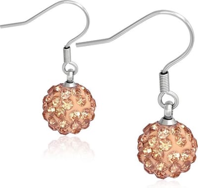 Montebello Oorbellen Corry Peache - 316L Staal - Shamballa - ∅10mm - 28mm