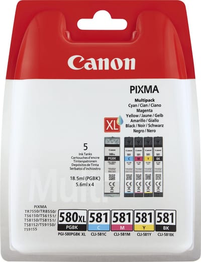 Canon pgi-580xl/cli-581 pgbkbcmy mp