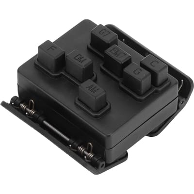 Akkoordtrainer Gitaar Ukulele Knop Hulp Speelgereedschap Clip-on Snaarinstrument Onderdelen black