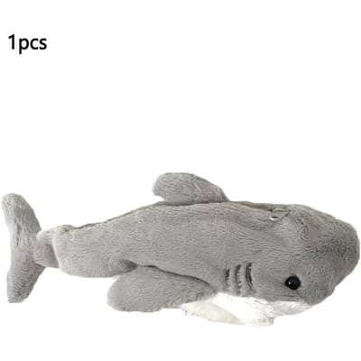 1 Stuks Leuke Pluche Haai Etui Student Schrijfwaren Leuke Pluche Haai Organizer Potloodzak Schrijfwaren Schoolbenodigdheden gray
