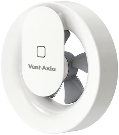 Badkamerventilator Vent-Axia Lo-Carbon Svara met vocht- en lichtsensor 100 mm (app-gestuurd) wit
