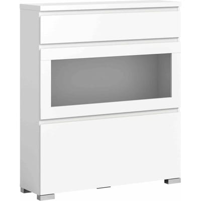 Shoelove schoenenkast vitrine wit NB - 27x95x109cm