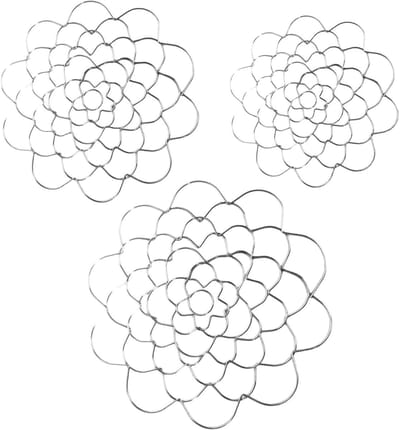 Bloemenarrangementrooster - Vaasstengelhouder - Bloemen Schikken - Robuust Metaal - 3 Stuks - Zilver