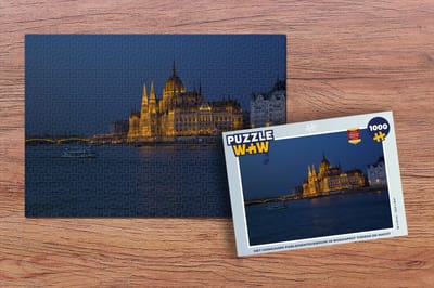 Puzzel Het Hongaars parlementsgebouw in Boedapest tijdens de nacht - Legpuzzel - Puzzel 1000 stukjes volwassenen