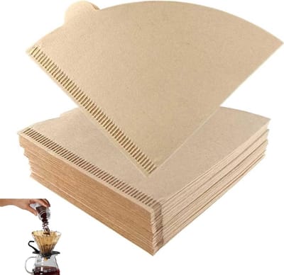 Koffiefilterpapier, Wegwerp Papieren Filters voor Handmatige Koffiezetters, 150 Stuks, 16 x 12 x 11.5 cm, Perfect voor Thuisgebruik en Koffieliefhebbers