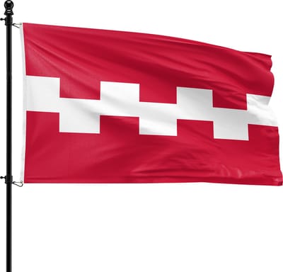 VlagDirect - Buren vlag - Gemeente Buren vlag - 90 x 150 cm.
