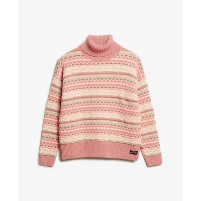 Superdry Gestreepte Trui met Textuur Wit Grootte: 36