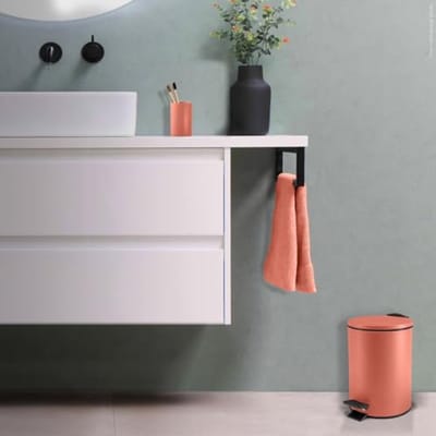 Compacte Terracotta Vuilnisemmer voor Badkamer – 3 Liter