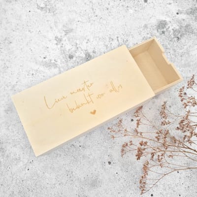 Schuifdoosje - Lieve meester, bedankt voor alles! - cadeau voor de meester - einde schooljaar cadeau