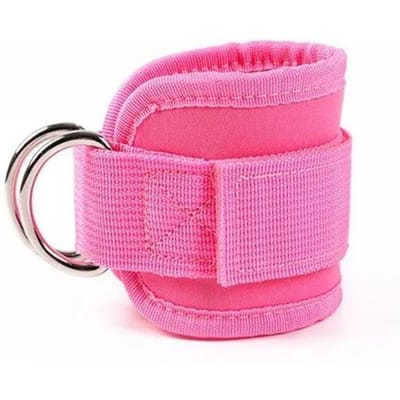 Sangles de Cheville Réglables en Néoprène avec Double Anneau en D pour Entraînement en Salle de Sport Support de Jambe Sécurité Abducteurs Poids Attelle
