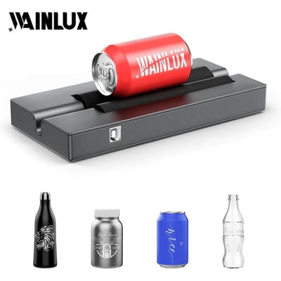 Rouleau rotatif WAINLUX pour objets de 390 mm de diamètre de gravure pour gravure laser d'objets cylindriques gris