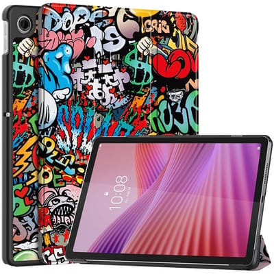Coverup Tablethoes geschikt voor Lenovo Tab 10.1 TB311FU Hoesje - Tri-Fold Book Case met Wake/Sleep - Graffiti