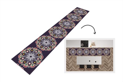 Keukenloper - Loper keuken - Mandala - Ster - Design - 300x50 cm - Keukenloper vinyl