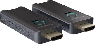 Draadloze HDMI Extender - Zender Ontvanger Set - Presentaties Geven - Plug en Play - Tot 20 Meter - Zwart Wit