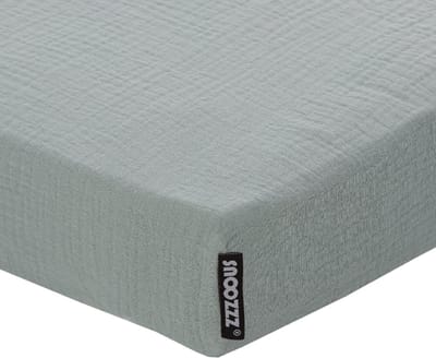 Snoozzz Hoeslaken Wieg - 40x80cm - 100% Hydrofiel Katoen - Stone