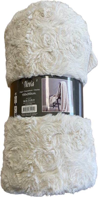 Plaid Nova - Dove White - Wit - 150 x 200 cm