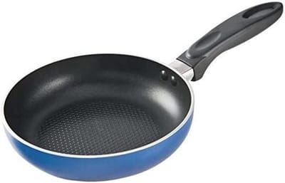 Koekenpan Aluminium - Koekenpan Antiaanbak - Gezond Koken - Geschikt Alle Warmtebronnen - Ø 20 cm - Blauw