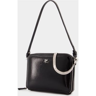 Courreges Handtas Cloud Chained Naplack - - Leer - Zwart