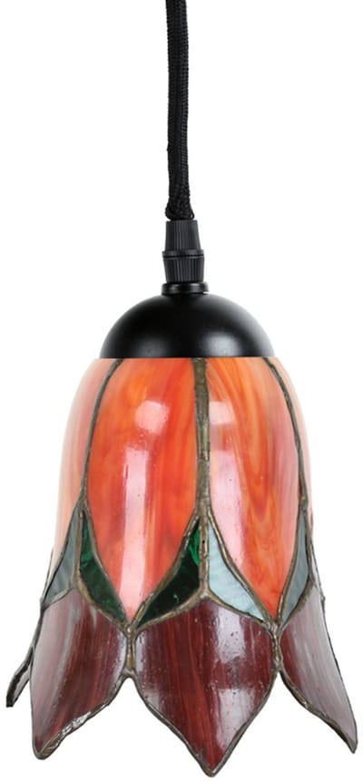 Tiffany Hanglamp Lovely Flower Red - Art Deco Trade