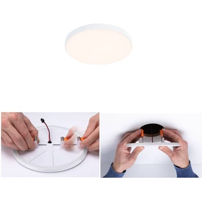 VariFit LED-inbouwpaneel Veluna Edge IP44 rond 90 mm 6W 450lm 3000K Wit dimbaar