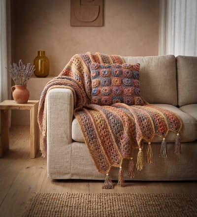Corneeltje Wol - Haakpakket Plaid MC 89 - Haken - Gehaakte plaid