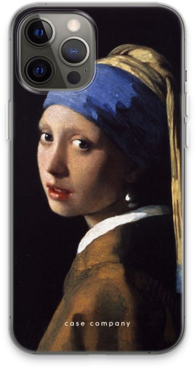 Case Company® - Hoesje geschikt voor iPhone 13 Pro Max hoesje - The Pearl Earring - Soft Cover Telefoonhoesje - Bescherming aan alle Kanten en Schermrand