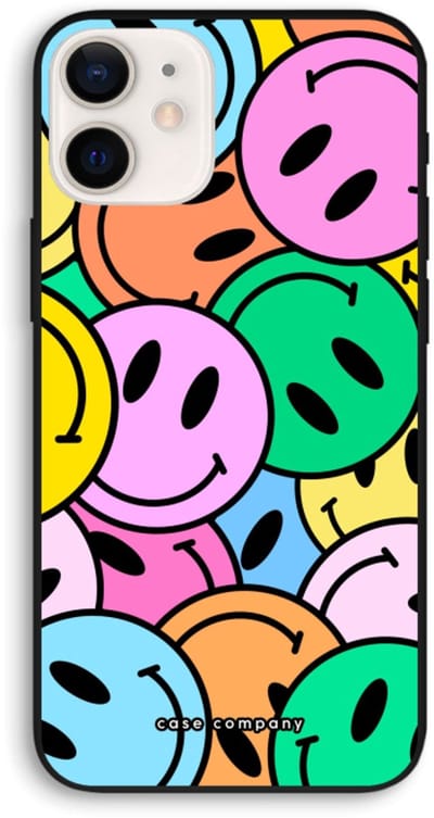 Case Company® - Hoesje geschikt voor iPhone 12 Pro hoesje - Smiley N°1 - Biologisch Afbreekbaar Telefoonhoesje - Bescherming alle Kanten en Schermrand