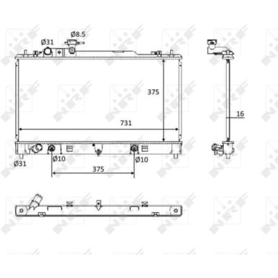 Radiator, motorkoeling NRF 58561